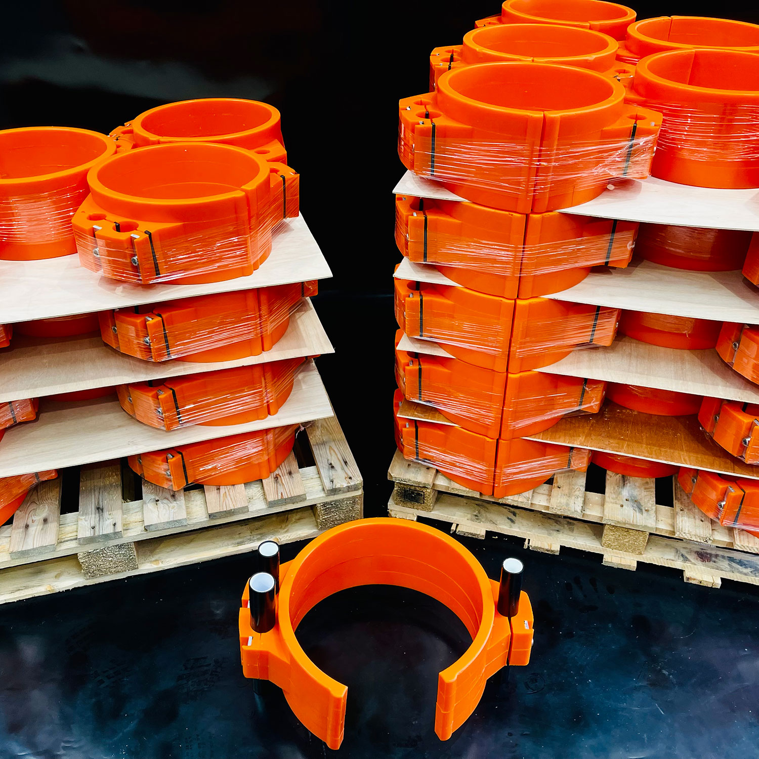 polyurethane riser aux line clamps